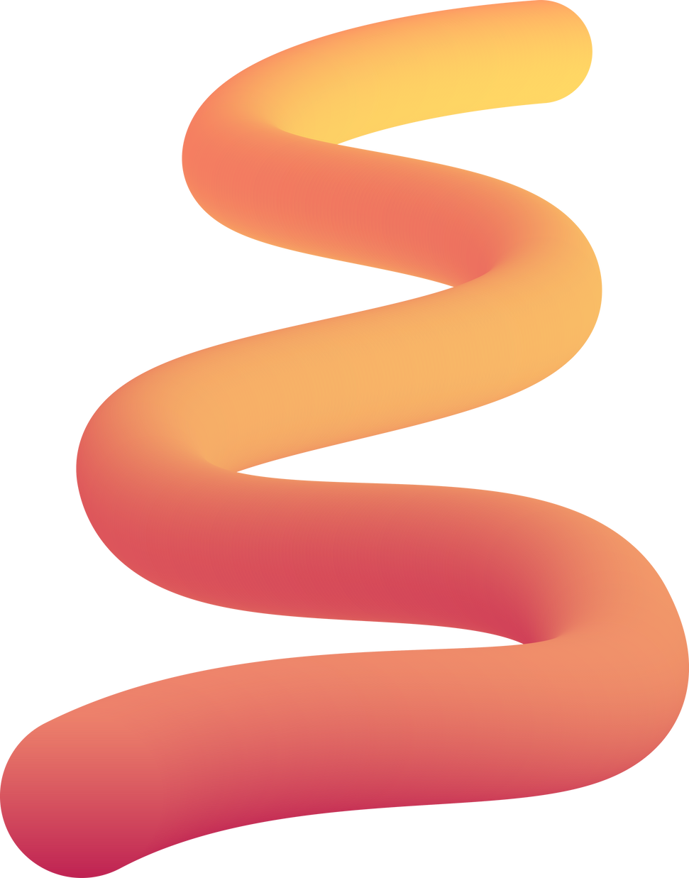 3D Zigzag Line Illustration 